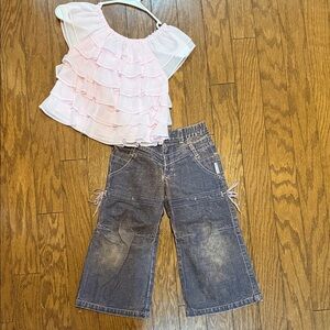 Lili Gaufrette top and Toff Togs jeans